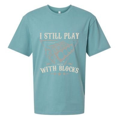I Still Play With Blocks Car Mechanic Motor Engine Sueded Cloud Jersey T-Shirt