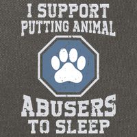 I Support Putting Animal Abusers To Sleep Cotton Canvas Backpack