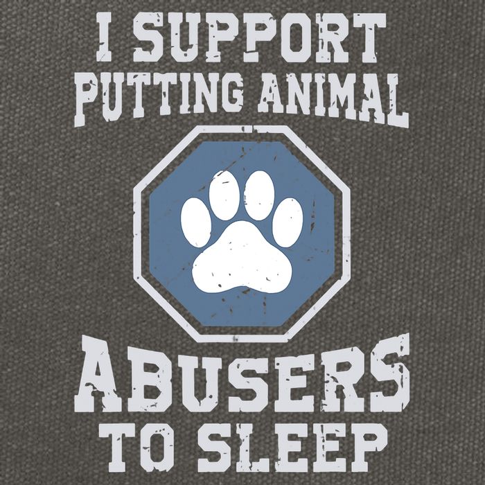 I Support Putting Animal Abusers To Sleep Cotton Canvas Backpack