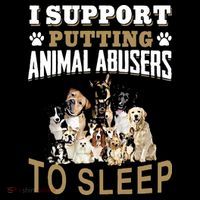 I Support Putting Animal Abusers To Sleep 7-Panel Snapback Hat