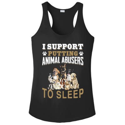 I Support Putting Animal Abusers To Sleep Ladies PosiCharge Competitor Racerback Tank