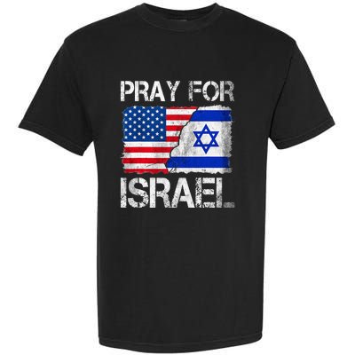 Israel Strong Pray For Israel US Israel Flag Garment-Dyed Heavyweight T-Shirt