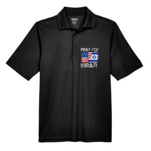 Israel Strong Pray For Israel US Israel Flag Men's Origin Performance Pique Polo