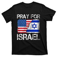 Israel Strong Pray For Israel US Israel Flag T-Shirt