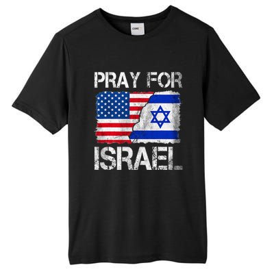 Israel Strong Pray For Israel US Israel Flag Tall Fusion ChromaSoft Performance T-Shirt