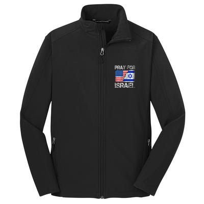 Israel Strong Pray For Israel US Israel Flag Core Soft Shell Jacket