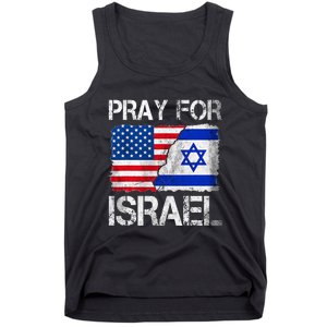 Israel Strong Pray For Israel US Israel Flag Tank Top