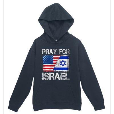 Israel Strong Pray For Israel US Israel Flag Urban Pullover Hoodie