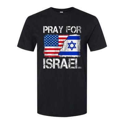 Israel Strong Pray For Israel US Israel Flag Softstyle® CVC T-Shirt