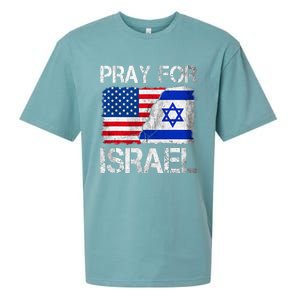 Israel Strong Pray For Israel US Israel Flag Sueded Cloud Jersey T-Shirt