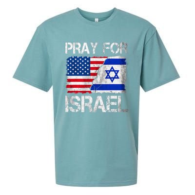 Israel Strong Pray For Israel US Israel Flag Sueded Cloud Jersey T-Shirt