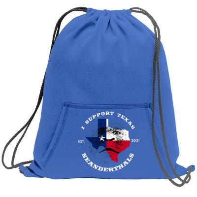 I Support Proud Texas Neanderthals Sweatshirt Cinch Pack Bag