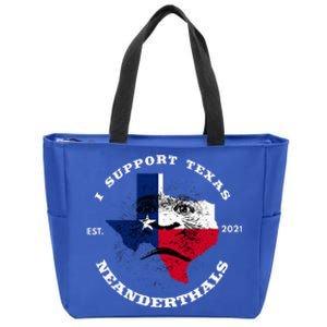 I Support Proud Texas Neanderthals Zip Tote Bag