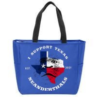 I Support Proud Texas Neanderthals Zip Tote Bag