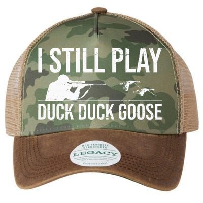 I Still Play Duck Duck Goose Funny Duck Hunting Gift Legacy Tie Dye Trucker Hat