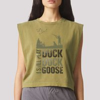 I Still Play Duck Goose Duck Hunter Hunting Garment-Dyed Women's Muscle Tee