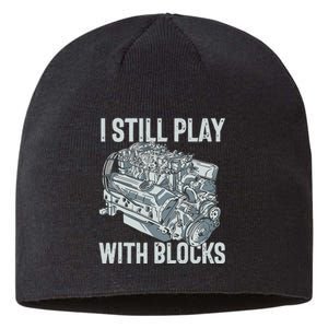 I Still Play With Blocks Drag Racing Carguy Plays With Cars Sustainable Beanie