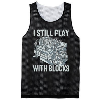 I Still Play With Blocks Drag Racing Carguy Plays With Cars Mesh Reversible Basketball Jersey Tank