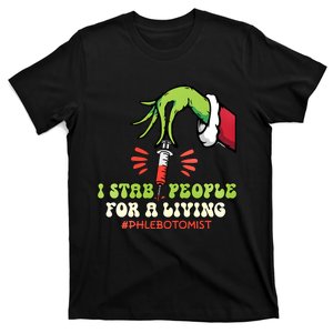 I Stab People For A Living Phlebotomy Christmas T-Shirt