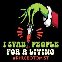 I Stab People For A Living Phlebotomy Christmas 16 in Basic Backpack