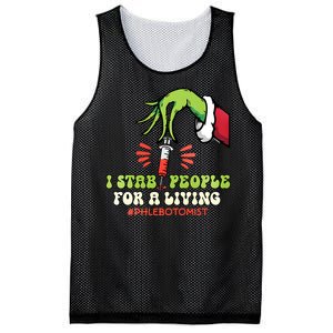 I Stab People For A Living Phlebotomy Christmas Mesh Reversible Basketball Jersey Tank