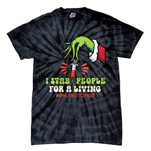 I Stab People For A Living Phlebotomy Christmas Tie-Dye T-Shirt