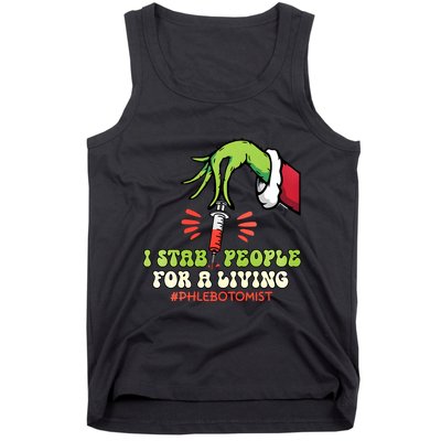 I Stab People For A Living Phlebotomy Christmas Tank Top
