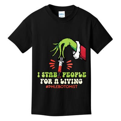 I Stab People For A Living Phlebotomy Christmas Kids T-Shirt