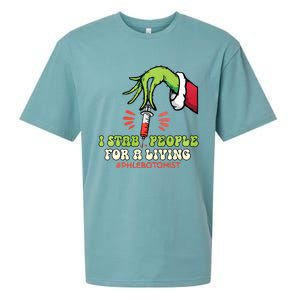 I Stab People For A Living Phlebotomy Christmas Sueded Cloud Jersey T-Shirt