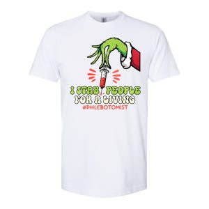 I Stab People For A Living Phlebotomy Christmas Softstyle CVC T-Shirt