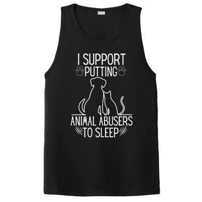 I Support Putting Animal Abusers To Sleep Dog Cat Lover PosiCharge Competitor Tank