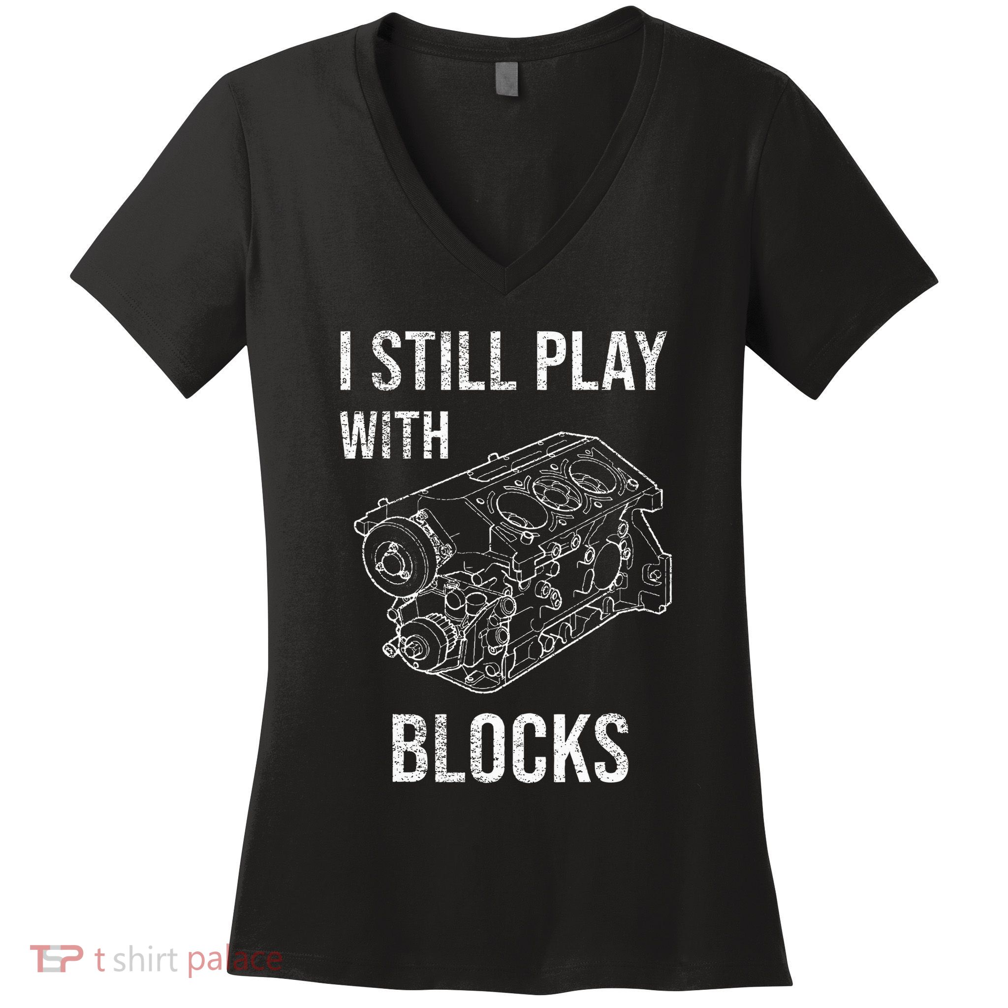 I Still Play With Blocks Women's V-Neck T-Shirt
