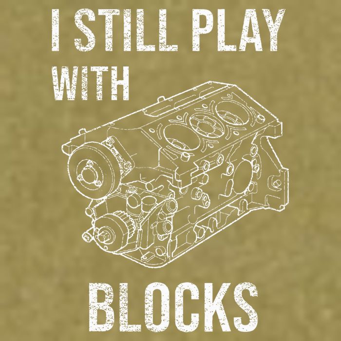I Still Play With Blocks Garment-Dyed Women's Muscle Tee