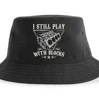 I Still Play With Blocks Car Mechanic Motor Engine Sustainable Bucket Hat