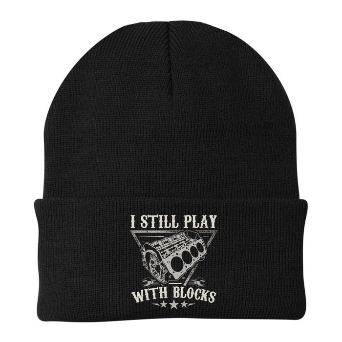 I Still Play With Blocks Car Mechanic Motor Engine Beanie