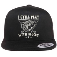 I Still Play With Blocks Car Mechanic Motor Engine Flat Bill Trucker Hat