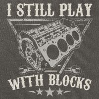I Still Play With Blocks Car Mechanic Motor Engine Cotton Canvas Backpack