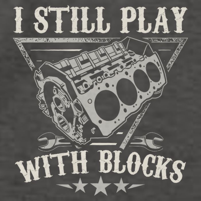 I Still Play With Blocks Car Mechanic Motor Engine Vector Backpack