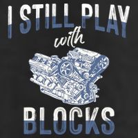 I Still Play With Blocks Meaningful Gift Auto Mechanic Racing Car Engine Gift Large Microfiber Waffle Golf Towel