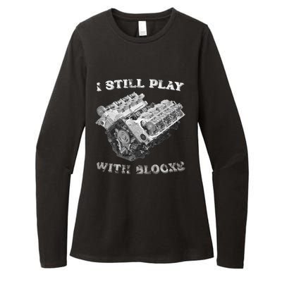 I Still Play With Blocks Racing Maintenance Vintage Womens CVC Long Sleeve Shirt