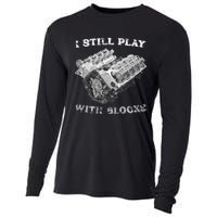 I Still Play With Blocks Racing Maintenance Vintage Cooling Performance Long Sleeve Crew