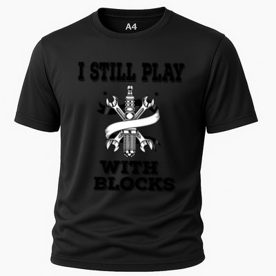 I Still Play With Blocks Maintenance Mechanic Motor Engine Funny Gift Performance Shirt