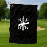 I Still Play With Blocks Maintenance Mechanic Motor Engine Funny Gift Golf Towel