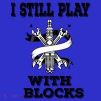I Still Play With Blocks Maintenance Mechanic Motor Engine Funny Gift Sustainable Knit Beanie