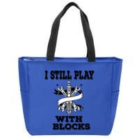 I Still Play With Blocks Maintenance Mechanic Motor Engine Funny Gift Zip Tote Bag