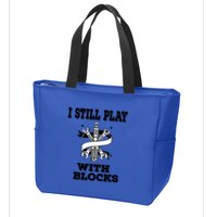 I Still Play With Blocks Maintenance Mechanic Motor Engine Funny Gift Zip Tote Bag