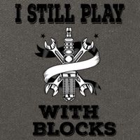 I Still Play With Blocks Maintenance Mechanic Motor Engine Funny Gift Cotton Canvas Backpack