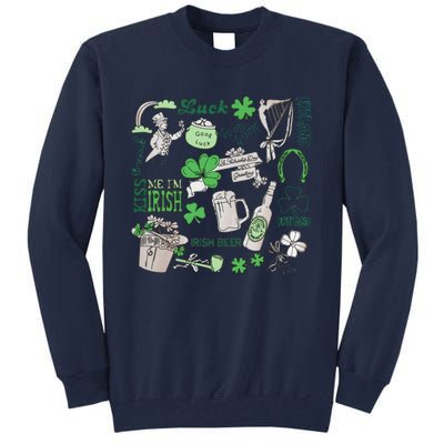 Irish St Patricks Day Love Lip Me I'm Irish Beer Drinking Team Tall Sweatshirt