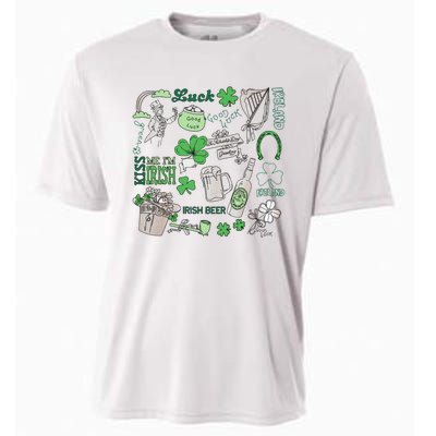 Irish St Patricks Day Love Lip Me I'm Irish Beer Drinking Team Cooling Performance Crew T-Shirt