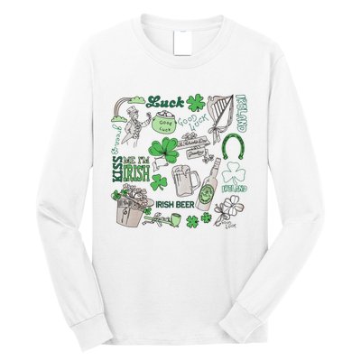 Irish St Patricks Day Love Lip Me I'm Irish Beer Drinking Team Long Sleeve Shirt